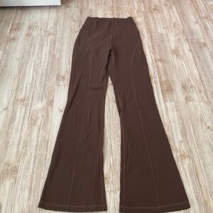 Women's Glowmode chocolate brown high waisted flare yoga pants size S